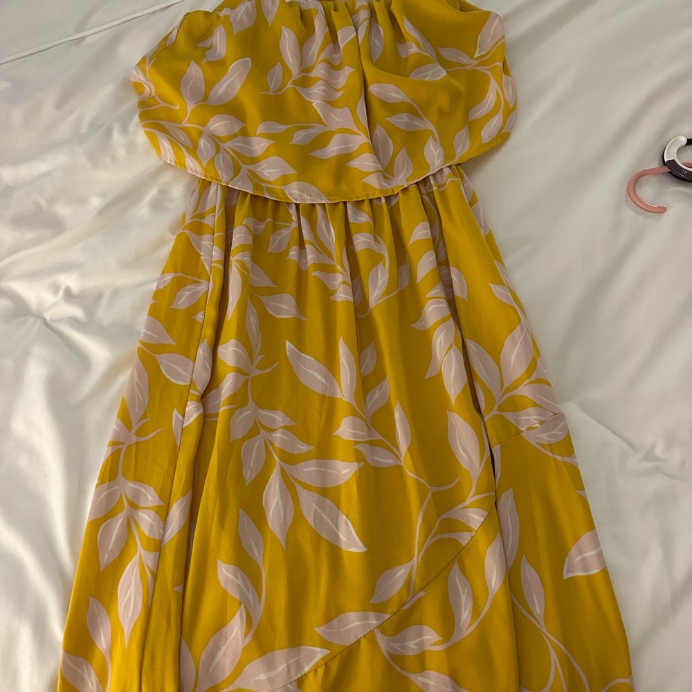 Strapless floral dress